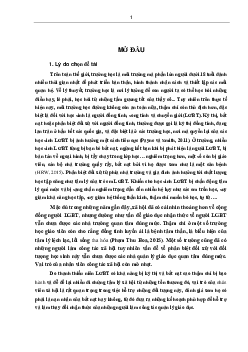 Tiểu luận CTXH với người LGBT | Xã hội học  | Đại học Khoa học Xã hội và Nhân văn, Đại học Quốc gia Thành phố HCM