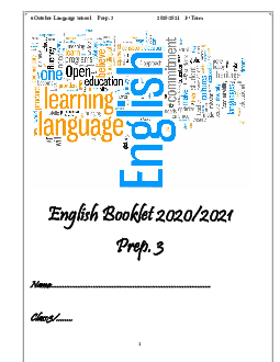 English Booklet 2020-2021