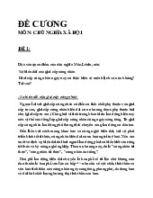 Đề cương Môn Chủ nghĩa xã hội khoa học | Đại học Mỹ thuật Công nghiệp