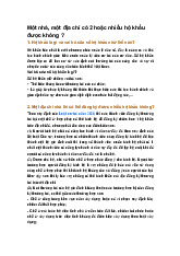Một nhà, một địa chỉ có 2 hoặc nhiều hộ khẩu được không ?