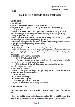 Giáo án môn GDCD 7 kết nối tri thức cả năm