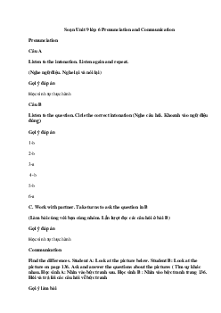 Tiếng Anh 6 Unit 9: Pronunciation and Communication | Explorer English