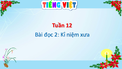 Bài giảng điện tử môn Tiếng viết 4 | Bài đọc 2 Kỉ niệm xưa | Cánh diều