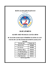 Đánh giá khái quát tình hình tài chính của công ty cổ phần phát hành sách TPHCM giai đoạn từ 2021-2023 | Môn Phân tích báo cáo tài chính - Đại học Kinh Tế Quốc Dân