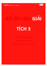 Tóm tắt lý thuyết và bài tập môn Giải tích 3 | Trường Đại học Bách Khoa Hà Nội