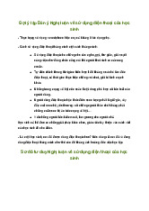 Dàn ý Nghị luận về vấn đề sử dụng  điện thoại của học sinh hiện nay | Ngữ văn 9