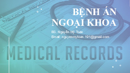 Bệnh án Ngoại khoa | Y tế - Sức khỏe