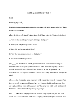 Giải Tiếng Anh 10 Review Unit 5 | Friends Global