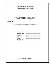 Mẫu bìa bài thu hoạch | Đại học Công nghiệp Thực phẩm Thành phố Hồ Chí Minh