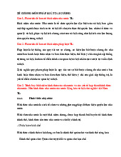 Đề cương môn Pháp luật đại cương  -Trường Đại học văn hóa Hà Nội