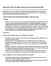 Phân tích khổ 1 bài Mùa xuân nho nhỏ chọn lọc hay nhất