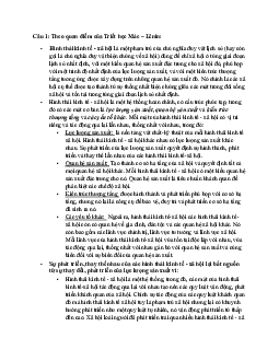 Bài tập tự luận học phần Triết học Mac-Lênin