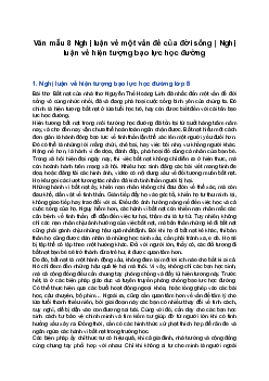 Văn mẫu 8 Nghị luận về một vấn đề của đời sống | Nghị luận về hiện tượng bạo lực học đường