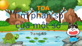 Giáo án điện tử Toán 4 Chân trời sáng tạo: Tìm phân số của một số