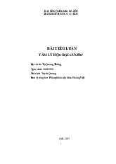 Tiểu luận môn Tâm lý học đại cương - Trường Đại Quốc Gia Hà Nội.