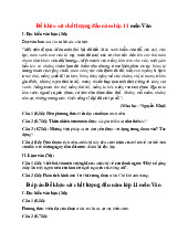 Đề khảo sát chất lượng đầu năm môn Văn lớp 11 năm 2025 (Đề 7)