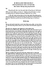Tiểu luận LSĐ/ Trường đại học Nguyễn Tất Thành