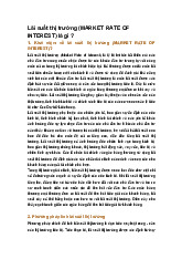 Lãi suất thị trường (MARKET RATE OF INTEREST) là gì ?