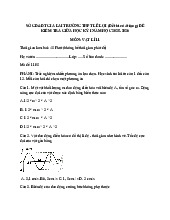 Đề kiểm tra giữa kì 1 năm học 2025 - 2026 khối lớp 11 môn Lý trường THPT Lê Lợi (Gia Lai)
