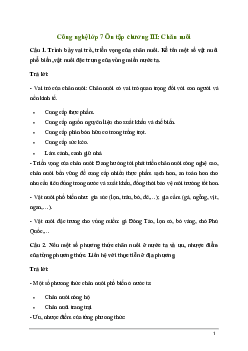 Giải Công nghệ 7 Ôn tập chương III | Kết nối tri thức