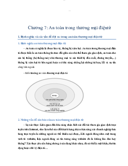 Tài liệu Chương 7: An toàn trong thương mại điện tử | Trường Cao đẳng Kinh tế Kỹ thuật Công Thương