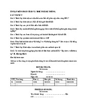 Câu hỏi ôn tập môn Phân tích thiết kế hệ thống | Học viện Công Nghệ Bưu Chính Viễn Thông