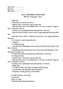 Giáo án Công nghệ 7 Bài 9: Giới Thiệu Về Chăn Nuôi sách Kết nối tri thức
