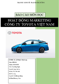 Hoạt động Marketing của công ty Toyota Việt Nam | Báo cáo môn học Marketing căn bản