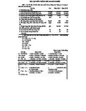 Bài Tập Tổng Hợp Môn Thống Kê Doanh Nghiệp - Năm 2018 & 2019