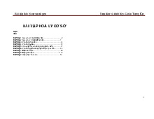 Bài tập Hóa Lý cơ sở rút gọn - Hóa đại cương 1 | Trường Đại học Khoa học Tự nhiên, Đại học Quốc gia Thành phố Hồ Chí Minh