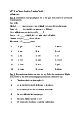 APTIS for Teens Reading Practice Test | English 1 (TĐT) | Đại học Tôn Đức Thắng