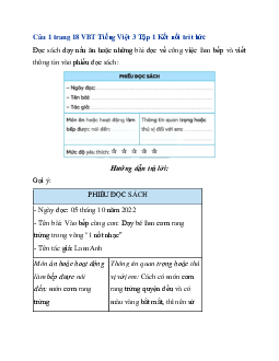 Giải VBT Tiếng Việt 3 trang 18, 19 Bài 8: Tạm biệt mùa hè | Kết nối tri thức