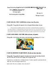 Đề thi minh họa kỹ năng Nói môn Tiếng Anh  | Học viện Nông nghiệp Việt Nam