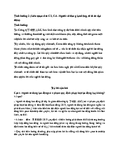 Trả lời câu hỏi tình huống môn QHLD