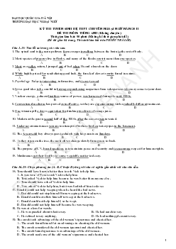 Đề thi Tuyển sinh vào lớp 10 THPT Chuyên Ngoại ngữ môn Tiếng Anh (chuyên) năm 2011