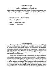 Đề số 05. Vấn đề xây dựng Nhà nước pháp quyền xã hội chủ nghĩa Việt Namhiện nay dưới góc độ Lý luận hình thái kinh tế - xã hội của Triết học Mác -Lênin? môn Triết học Mác - Lênin | Trường đại học Mở Hà Nội