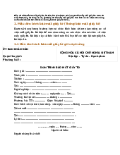 Mẫu đơn trình báo mất giấy tờ, tài liệu, tài sản mới năm 2024