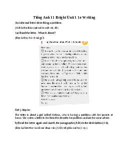 Giải Tiếng Anh 11 Unit 1 1e Writing | Bright