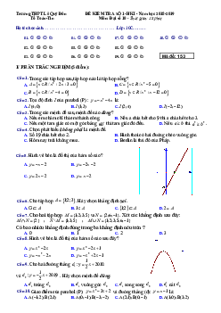 Đề kiểm tra số 1 HKI Đại số 10 năm 2018 – 2019 trường Lê Quý Đôn – Quảng Nam