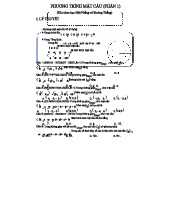 PHƯƠNG TRÌNH MẶT CẦU - PHẦN 1 (MĐ102, MĐ103, THPTQG)