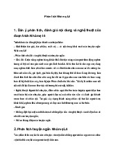 Phân tích, đánh giá nội dung và nghệ thuật của đoạn trích Nhà mẹ lê | Ngữ văn 10