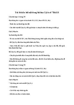 Giải Lịch sử 7 Bài 18: Nhà Hồ và cuộc kháng chiến chống quân Minh xâm lược (1400-1407) | Cánh diều