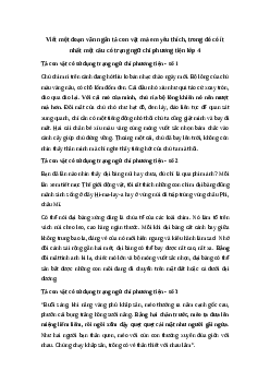 Viết đoạn văn ngắn tả con vật, trong đó có ít nhất một câu có trạng ngữ chỉ phương tiện | Tập làm văn 4
