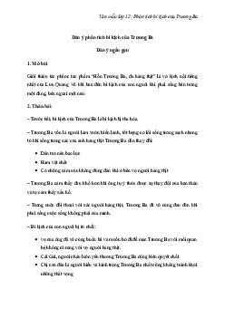 Phân tích bi kịch của Trương Ba trong tác phẩm Hồn trương ba, da hàng thịt | Văn mẫu 12