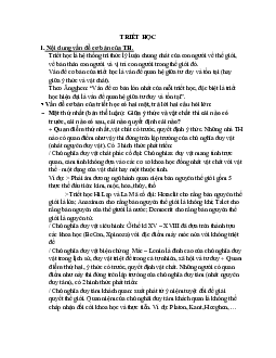 Đề cương ôn tập môn Triết học