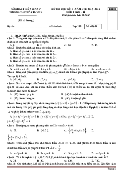 TOP 10 đề thi học kỳ 1 toán 11 (có đáp án)