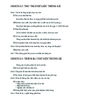 Tóm Tắt Nội Dung Các Chương 2-7 môn Thống kê trong kinh tế và kinh doanh | Trường Đại học Kinh tế Quốc dân