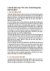 Luật hồi giáo là gì? Tìm hiểu về hệ thống pháp luật Hồi giáo?