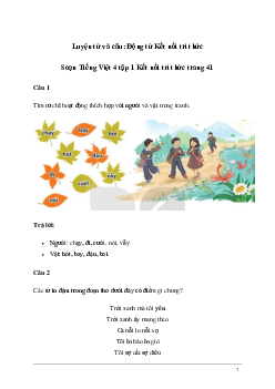Soạn bài Luyện từ và câu: Động từ | Kết nối tri thức