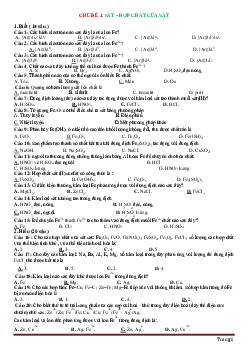 Bài tập trắc nghiệm sắt hóa học 12 (có đáp án)